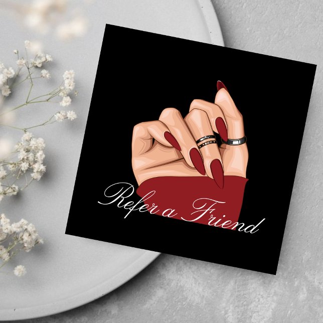 Elegante Tarjeta de referencia de salón de belleza (Subido por el creador)