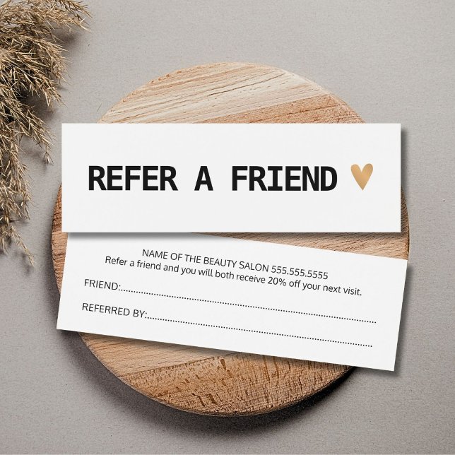 Elegante tarjeta de referencia del corazón blanco  (Subido por el creador)