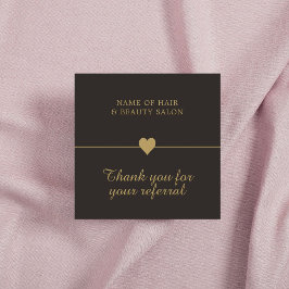 Elegante tarjeta de referencia del salón de bellez