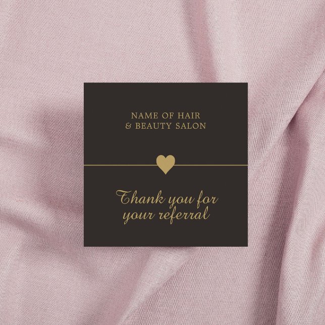 Elegante tarjeta de referencia del salón de bellez (Subido por el creador)