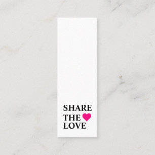 Elegante tarjeta de referencia Minimalista rosa de