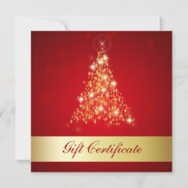 Elegante tarjeta de regalo de árbol de Navidad bri