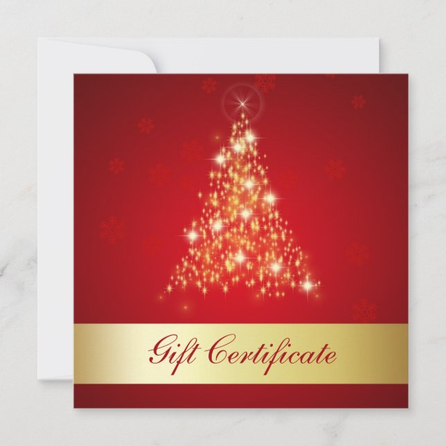 Elegante tarjeta de regalo de árbol de Navidad bri (Anverso)