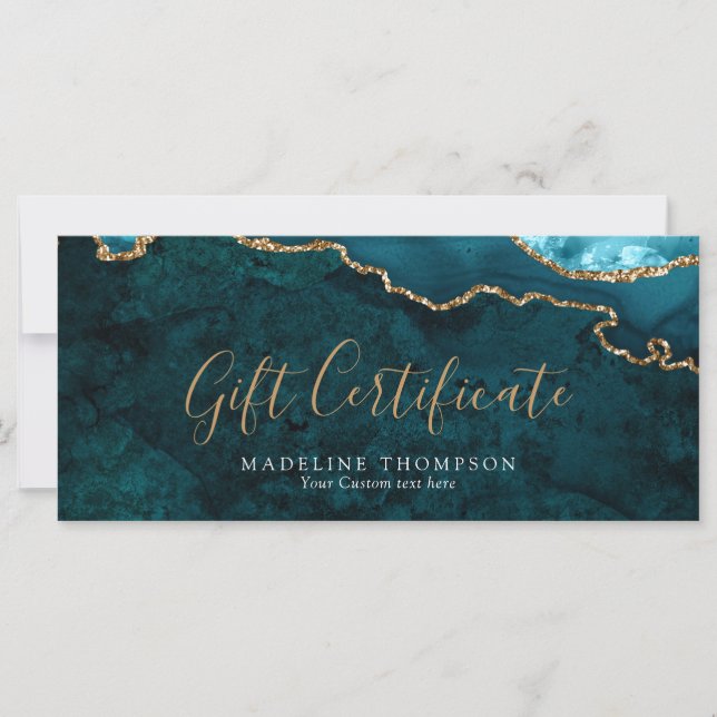 Elegante tarjeta de regalo de certificado de regal (Anverso)