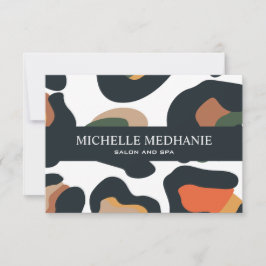 Elegante tarjeta de regalo de leopardo de la piel