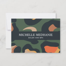 Elegante tarjeta de regalo de leopardo de la piel