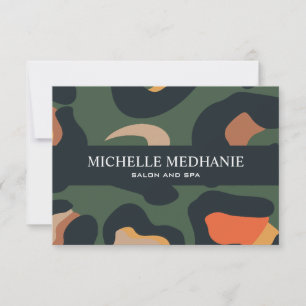 Elegante tarjeta de regalo de leopardo de la piel 