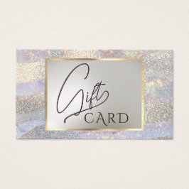 Elegante tarjeta de regalo de ondas acuáticas purp