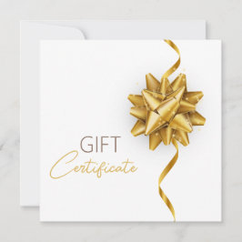Elegante tarjeta de regalo Luminosa de Oro con cla