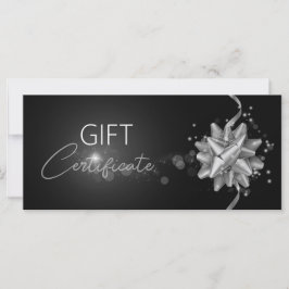Elegante tarjeta de regalo negro de color sólido d