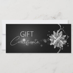Elegante tarjeta de regalo negro de color sólido d
