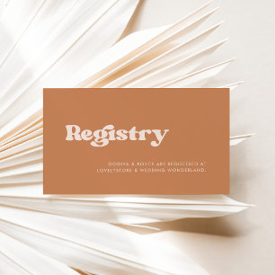 Elegante tarjeta de registro de bodas de azúcar ma