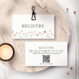 Elegante tarjeta de registro de Bodas florales