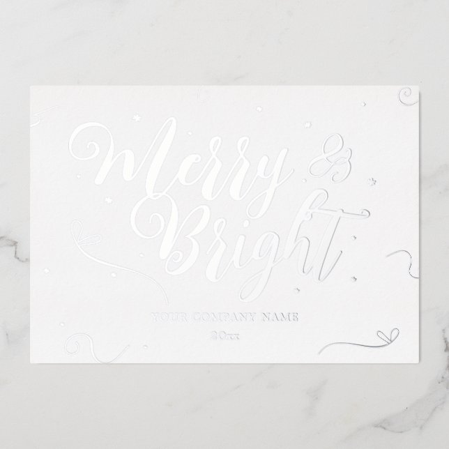 Elegante tarjeta de Relieve metalizado de empresa  (Anverso)