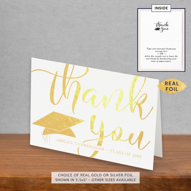 Elegante Tarjeta De Relieve metalizado De Graduaci (Subido por el creador)