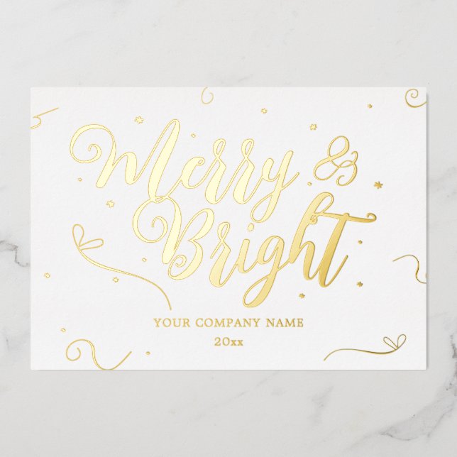 Elegante tarjeta de Relieve metalizado de la compa (Anverso)