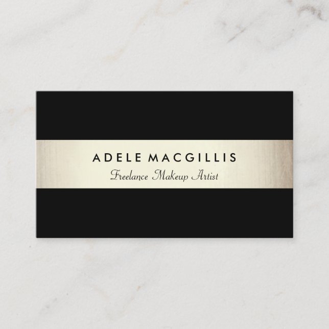 Elegante tarjeta de Relieve metalizado dorado de i (Anverso)