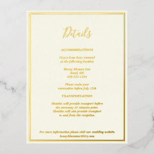 Elegante tarjeta de Relieve metalizado dorado mode