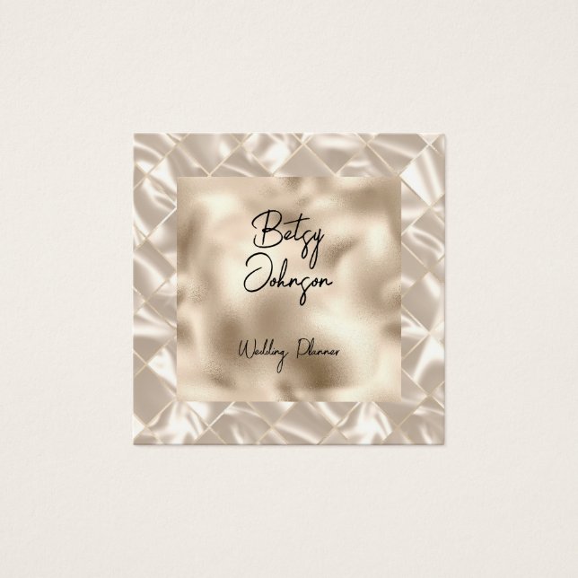 Elegante tarjeta de Relieve metalizado Pearl (Anverso)