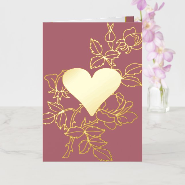 Elegante tarjeta de Relieve metalizado personaliza (Orquídea)