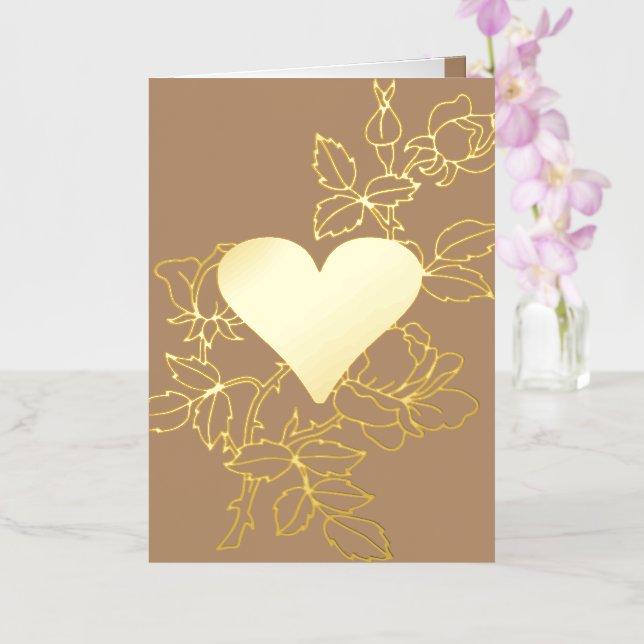 Elegante tarjeta de Relieve metalizado personaliza (Orquídea)