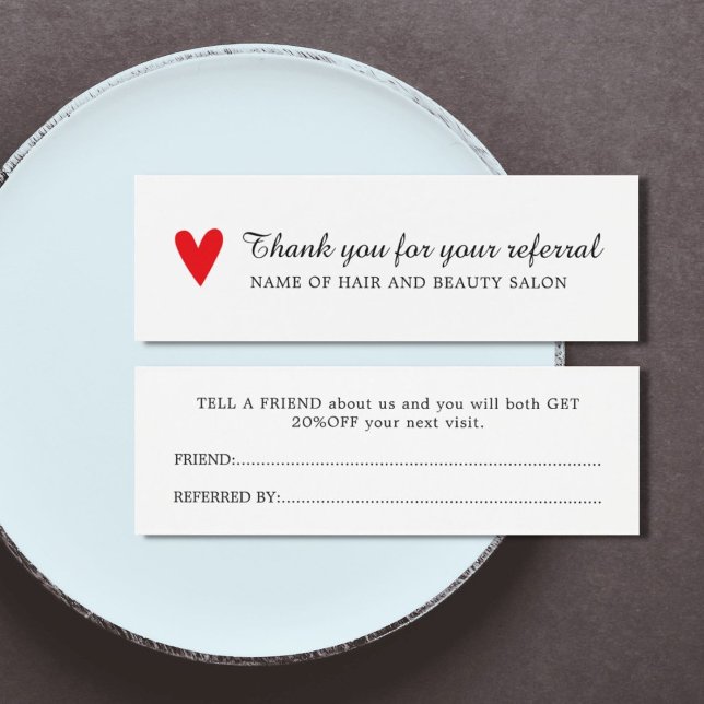 Elegante tarjeta de remisión del Salón del Corazón (Subido por el creador)
