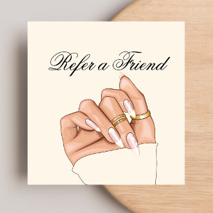 Elegante tarjeta de remisión para pedicuristas de 