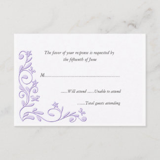 Elegante tarjeta de respuesta Boda formal