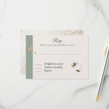 Elegante tarjeta de respuesta Boda fotográfica de 