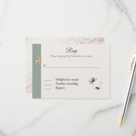 Elegante tarjeta de respuesta Boda fotográfica de 