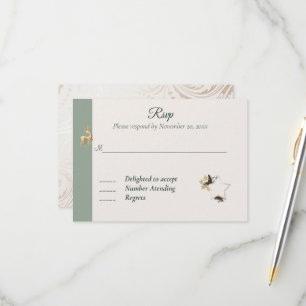 Elegante tarjeta de respuesta Boda fotográfica de