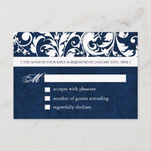 Elegante tarjeta de respuesta de Boda de Invierno
