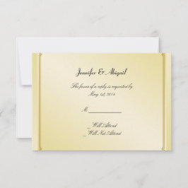 Elegante Tarjeta de respuesta de Boda Gay Floral G