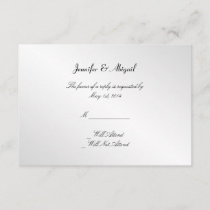 Elegante tarjeta de respuesta de Boda Gay Floral N
