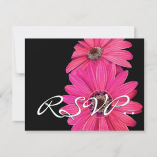 Elegante tarjeta de respuesta de Boda RSVP de colo