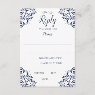 Elegante tarjeta de respuesta de cosecha - Nadine 