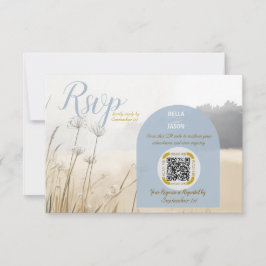 Elegante tarjeta de respuesta de Moda de pradera c