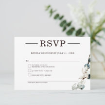 Elegante Tarjeta de Respuesta Mínima RSVP
