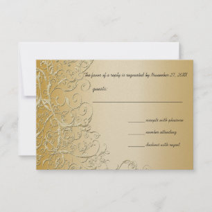 Elegante Tarjeta de Respuesta RSVP de Boda de Swir