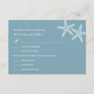 Elegante tarjeta de respuesta/RSVP de boda Starfis