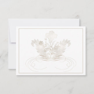 Elegante Tarjeta de Respuesta RSVP de Champagne Go