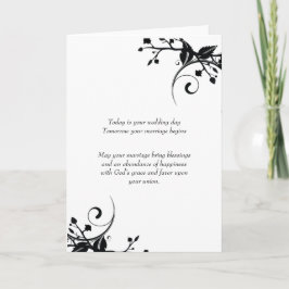 ELEGANTE TARJETA DE SALUD DE BODA PARA EL SR. Y LA