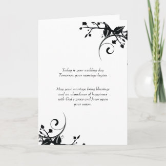 ELEGANTE TARJETA DE SALUD DE BODA PARA EL SR. Y LA