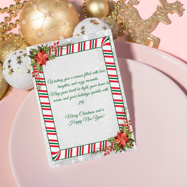 Elegante tarjeta de saludo de Navidades festivos (Subido por el creador)