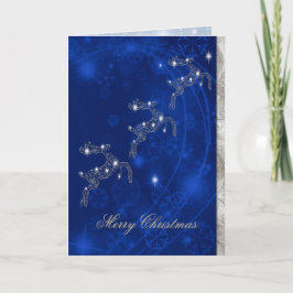 Elegante tarjeta de saludo para Navidades de renos