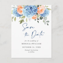 Elegante tarjeta de "Save the Date" de boda con ho