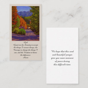 Elegante tarjeta de servicio funerario conmemorati