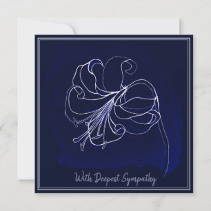 Elegante tarjeta de simpatía de la marina azul osc