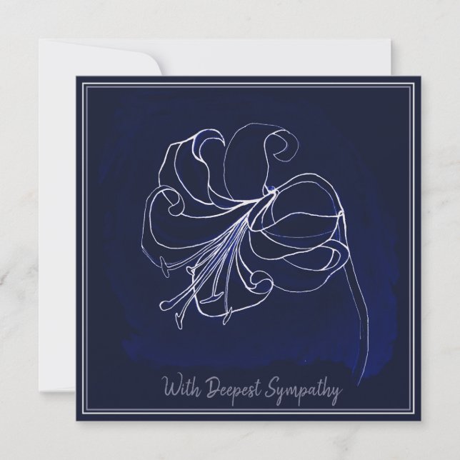 Elegante tarjeta de simpatía de la marina azul osc (Anverso)