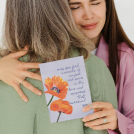 Elegante tarjeta de simpatía floral simple